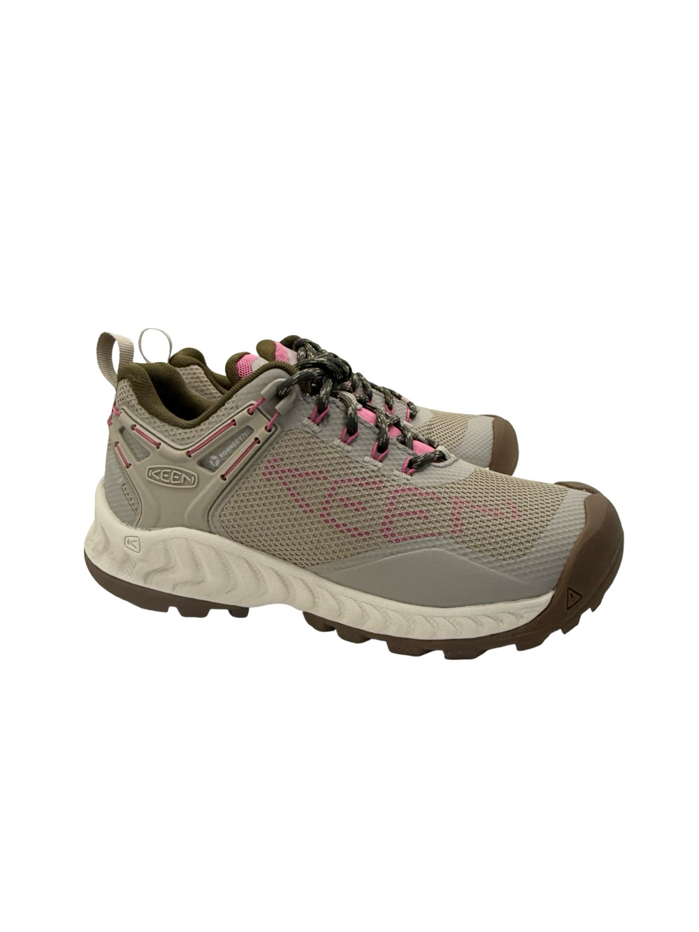 Keen Women's NXIS Evo Waterproof Hiking Shoes in Plaza Taupe/Ibis Rose - Picture 6 of 13